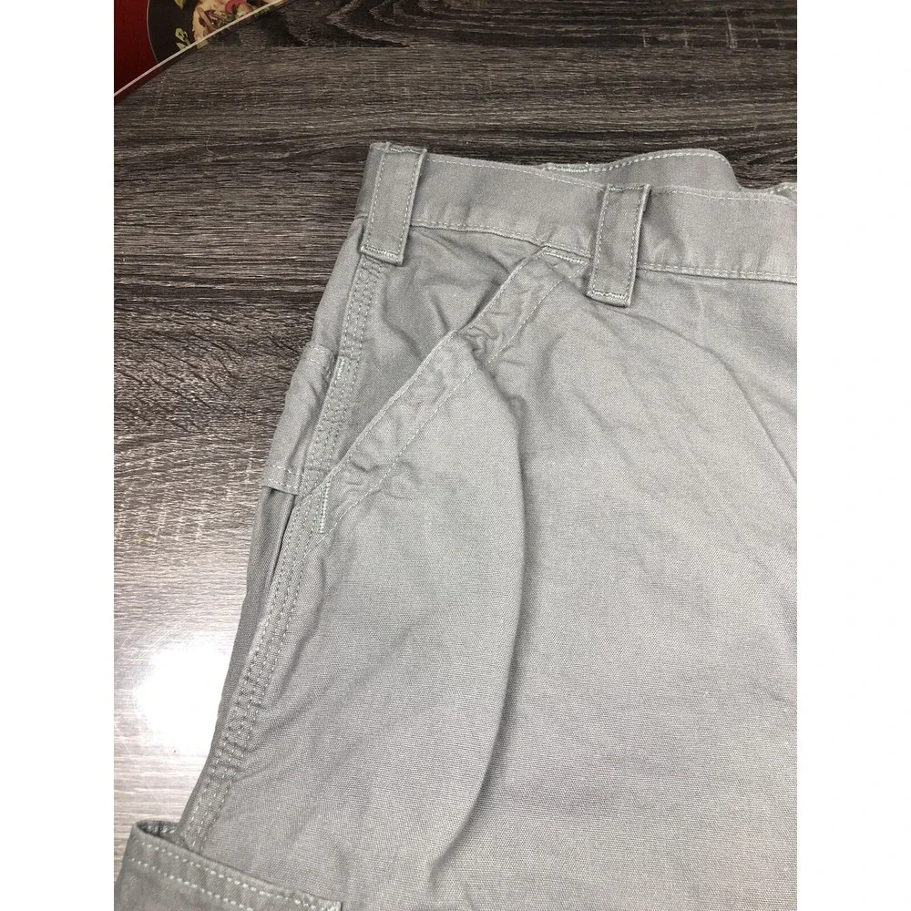 Carhartt Original Fit Shorts Mens 40x10 Gray Canvas Utility Workwear Rugged B147